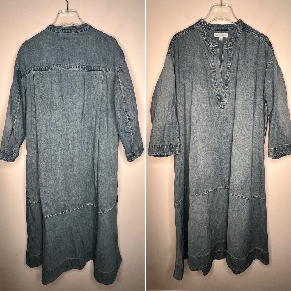 Banana Republic Denim Maxi Dress Size XL - Picture 3 of 8